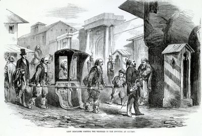 Lady Redcliffe besucht das Krankenhaus in Scutari, 19. Jahrhundert von English School