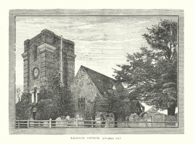 Laleham Kirche (Gravur) von English School