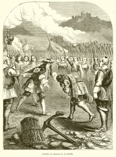 Landung von Charles II. in Dover von English School