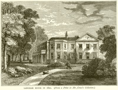 Langham House im Jahr 1820 von English School