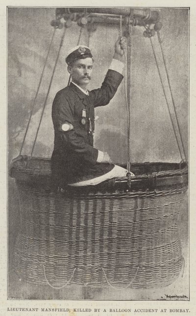 Leutnant Mansfield, bei einem Ballonunfall in Bombay getötet von English School