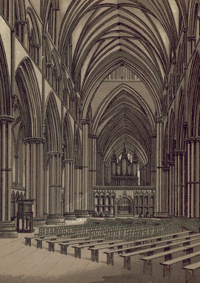 Lincoln Kathedrale, Schiff, Blick nach Osten von English School