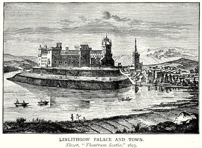 Linlithgow Palace und Stadt von English School