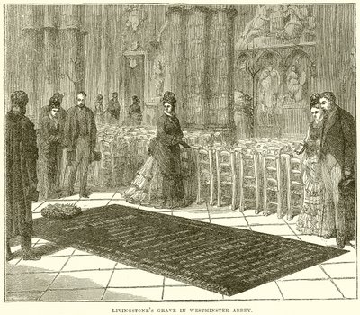 Livingstones Grab in der Westminster Abbey von English School