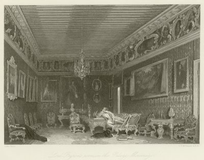Lord Byrons Zimmer im Palazzo Mocenigo von English School