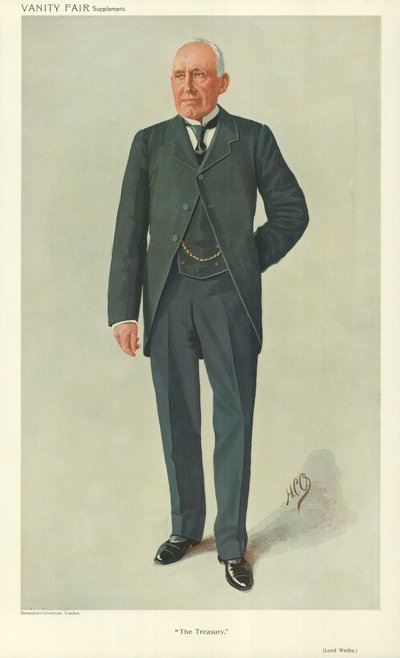 Lord Welby, Das Finanzministerium, 10. März 1910, Vanity Fair Karikatur von English School