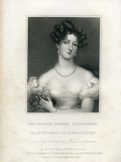 Louisa Catherine Osborne, Herzogin von Leeds als Marchioness of Carmarthen, 1830 von English School