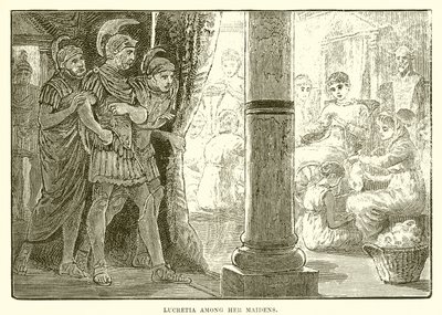 Lucretia unter ihren Mägden von English School