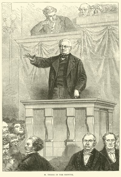 M. Thiers in der Tribüne, 1871 von English School