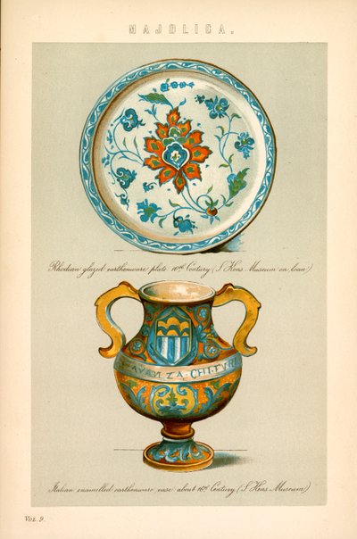 Majolika (Farblithografie) von English School