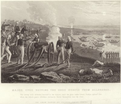Major Eyre vertreibt die Oude-Rebellen aus Allahabrad von English School