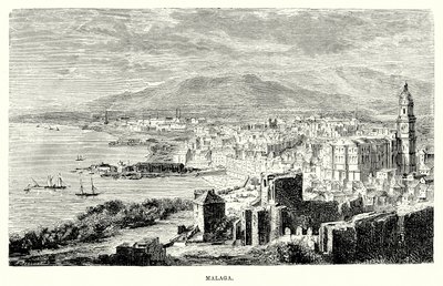 Malaga (Gravur) von English School