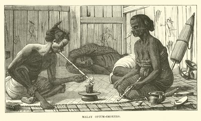 Malaiische Opiumraucher von English School