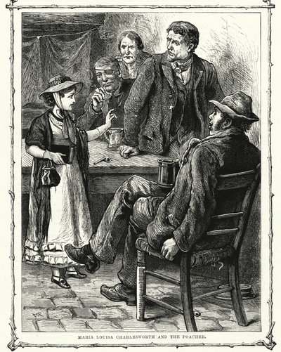 Maria Louisa Charlesworth und der Wilderer (Gravur) von English School