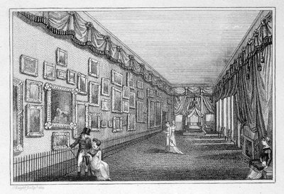 Mary Linwoods Stickereiausstellung von gestickten Gemälden im Savile House von English School