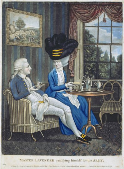 Master Lavender qualifiziert sich für die Armee, veröffentlicht von Carington Bowles, 1781 von English School