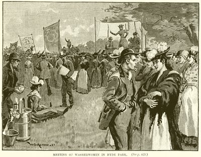Versammlung der Wäscherinnen im Hyde Park von English School