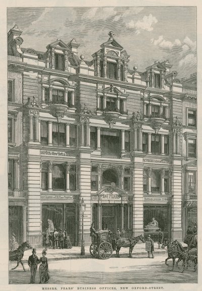 Geschäftsbüros von Messrs Pears, New Oxford Street, London von English School