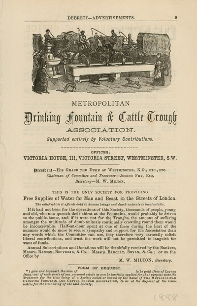 Metropolitan Drinking Fountain & Cattle Trough Association von English School