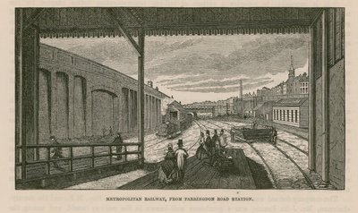 Metropolitan Railway von der Farringdon Road Station von English School