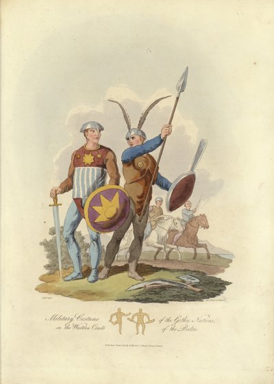 Militärische Kostüme der gotischen Nationen an der Westküste der Ostsee von English School