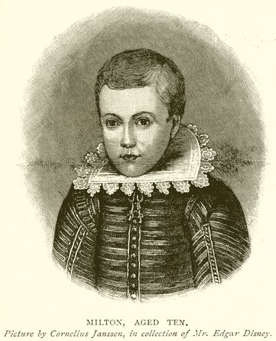 Milton, im Alter von zehn Jahren von English School