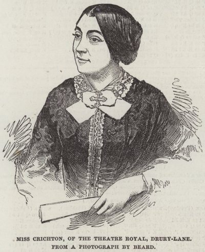 Miss Crichton vom Theatre Royal, Drury-Lane (Gravur) von English School