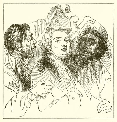 Verspottung von Ludwig XVI. von English School