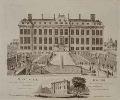 Montague House, jetzt das British Museum, 1813 von English School