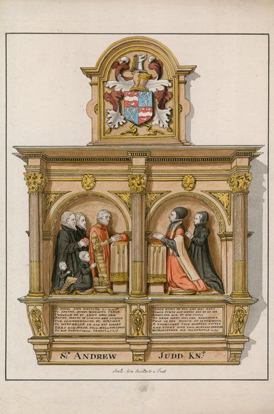 Denkmal für Sir Andrew Judd, Sheriff und Bürgermeister, in St. Helens Bishopsgate, London von English School