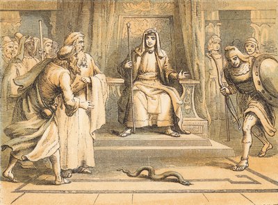 Moses und Aaron vor dem Pharao von English School