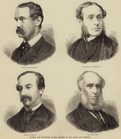Beweger und Unterstützer der Adresse in den Lords und Commons von English School