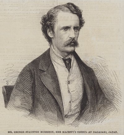 Mr. George Staunton Morrison, Konsul Ihrer Majestät in Nagasaki, Japan (Stich) von English School