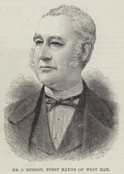 Herr J. Meeson, erster Bürgermeister von West Ham (Stich) von English School