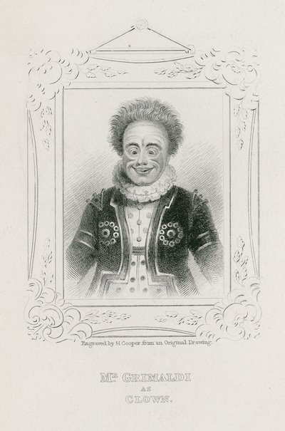 Joseph Grimaldi als Clown von English School