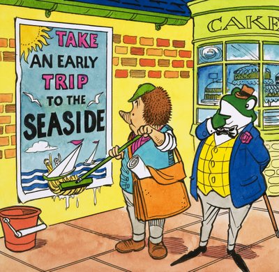 Herr Kröte denkt über einen Urlaub am Meer nach von English School