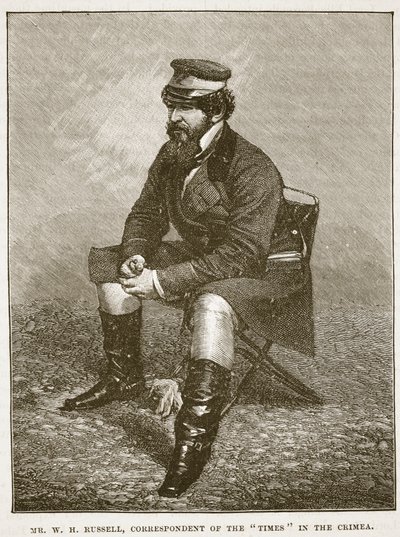 Mr. W. H. Russell, Korrespondent der Times auf der Krim, Illustration aus Cassells Illustrated History of England von English School