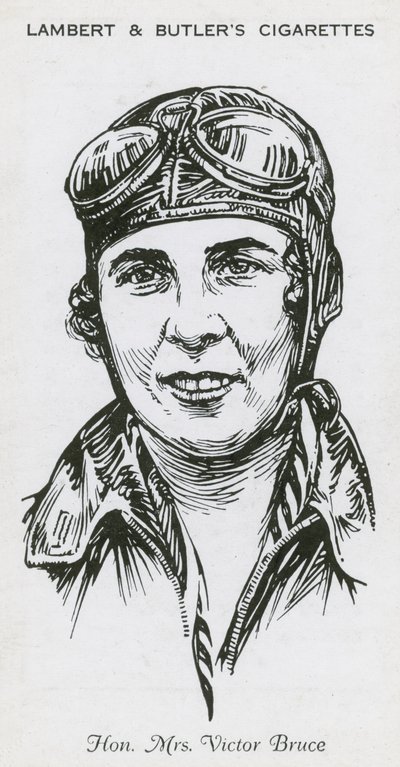 Mrs. Victor Bruce, englische Fliegerin, Rennfahrerin und Schnellbootfahrerin von English School