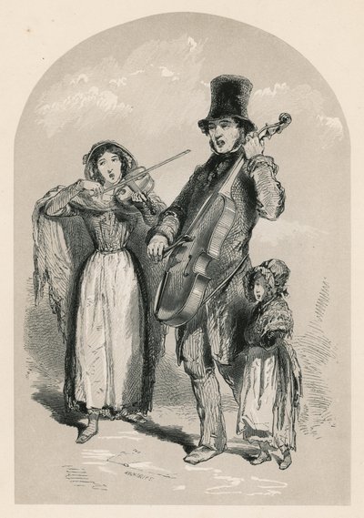 Musik auf der Straße, 1849 von English School