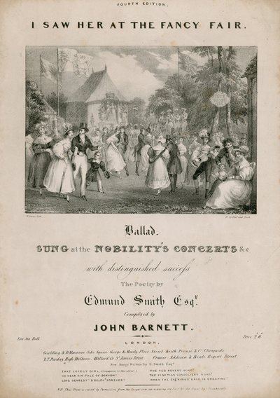 Notenblatt: Ich sah sie auf dem Jahrmarkt von Edmund Smith, komponiert von John Barnett von English School