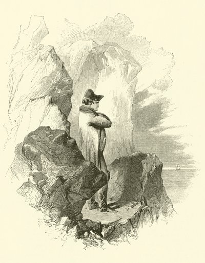Napoleon im Exil (Gravur) von English School