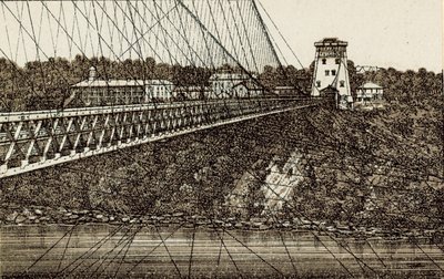 Neue Hängebrücke von English School