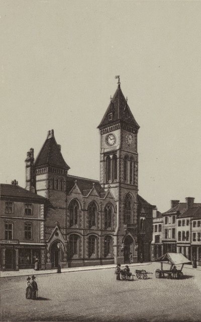 Newbury: Kommunale Gebäude (Lithografie) von English School