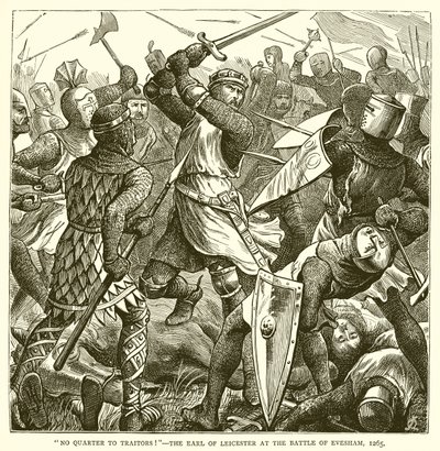 Kein Pardon für Verräter!—Der Earl of Leicester in der Schlacht von Evesham, 1265 von English School