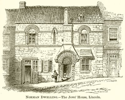 Normannisches Haus - Das Judenhaus, Lincoln von English School