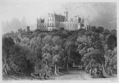 Nordostansicht, Belvoir Castle (Gravur) von English School