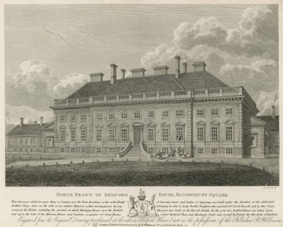 Nordseite von Bedford House, Bloomsbury Square, London von English School