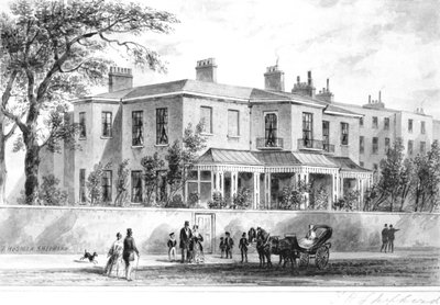 Nordwestansicht von Camelford House, 1850 von English School