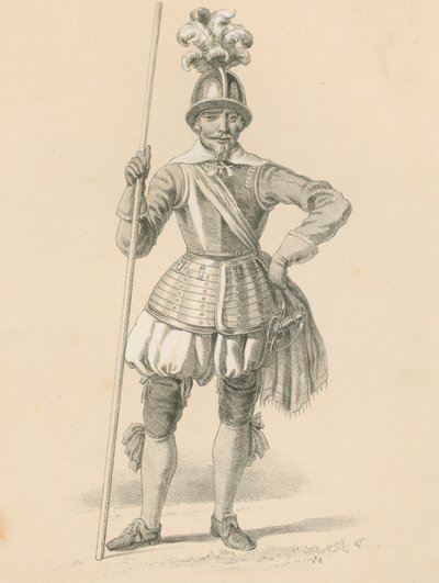 Offizier der Pikenier, 1650 von English School