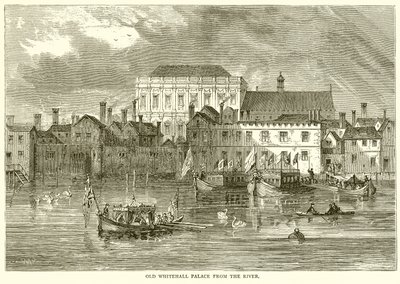 Altes Whitehall-Palast vom Fluss aus von English School